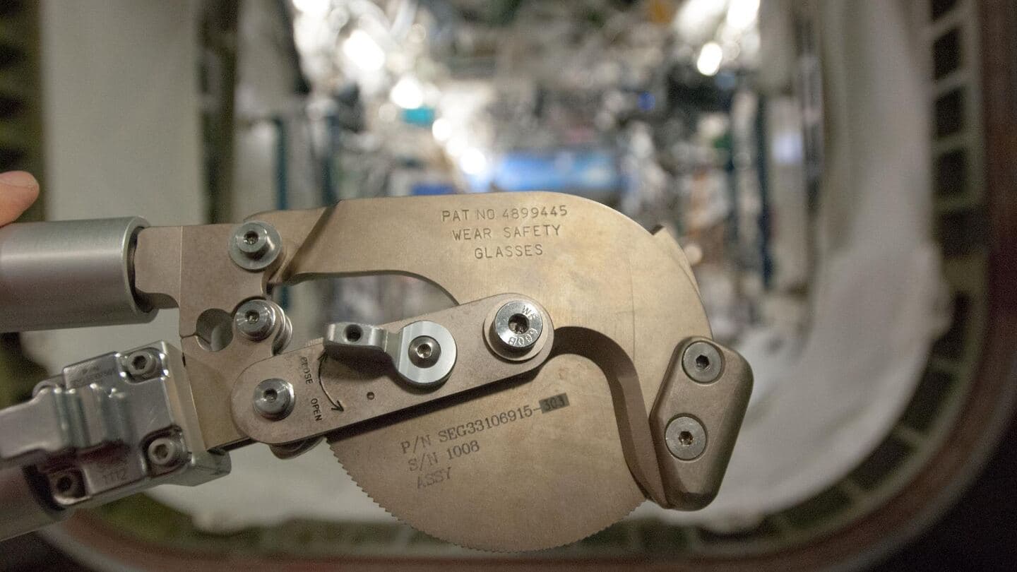 Close-up of a precision mechanical latch mechanism